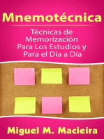 Mnemotécnica: Técnicas de Memorización Para los Estudios y Para el Día a Día