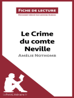 Le Crime du comte Neville d'Amélie Nothomb (Fiche de lecture): Analyse complète et résumé détaillé de l'oeuvre