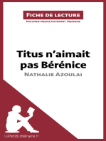 Titus n'aimait pas Bérénice de Nathalie Azoulai (Fiche de lecture): Analyse complète et résumé détaillé de l'oeuvre