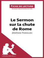 Le Sermon sur la chute de Rome de Jérôme Ferrari (Fiche de lecture): Analyse complète et résumé détaillé de l'oeuvre