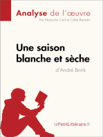 Une saison blanche et sèche d'André Brink (Analyse de l'oeuvre): Analyse complète et résumé détaillé de l'oeuvre