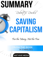 Robert B. Reich’s Saving Capitalism: For the Many, Not the Few Summary