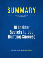 10 Insider Secrets to Job Hunting Success (Review and Analysis of Bermont's Book)