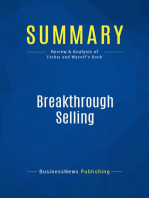Breakthrough Selling (Review and Analysis of Farber and Wycoff's Book)
