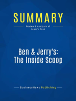 Ben & Jerry's, The Inside Scoop (Review and Analysis of Lager's Book)