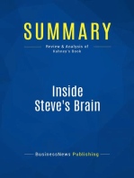 Inside Steve's Brain (Review and Analysis of Kahney's Book)