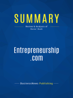 Entrepreneurship.com (Review and Analysis of Burns' Book)