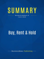 Buy, Rent & Hold (Review and Analysis of Irwin's Book)