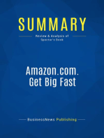 Amazon.com. Get Big Fast (Review and Analysis of Spector's Book)