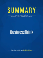 BusinessThink (Review and Analysis of Marcum, Smith and Khalsa's Book)