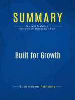 Built for Growth (Review and Analysis of Rubinfeld and Hemingway's Book)