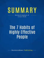 The 7 Habits of Highly Effective People (Review and Analysis of Covey's Book)