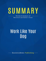 Work Like Your Dog (Review and Analysis of Weinstein and Barber's Book)