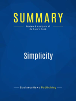 Simplicity (Review and Analysis of Debono's Book)