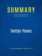 Twitter Power (Review and Analysis of Comm and Burge's Book)