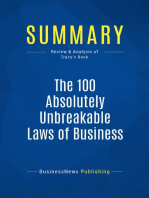 The 100 Absolutely Unbreakable Laws of Business Success (Review and Analysis of Tracy's Book)