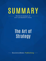 The Art of Strategy (Review and Analysis of Dixit and Nalebuff's Book)