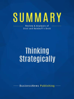 Thinking Strategically (Review and Analysis of Dixit and Nalebuff's Book)