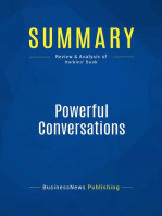Powerful Conversations (Review and Analysis of Harkins' Book)
