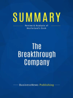 The Breakthrough Company (Review and Analysis of Macfarland's Book)