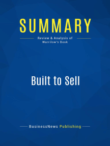 Built to Sell (Review and Analysis of Warrilow's Book)