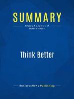 Think Better (Review and Analysis of Hurson's Book)