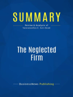 The Neglected Firm (Review and Analysis of Vasconcellos E. Sa's Book)