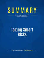 Taking Smart Risks (Review and Analysis of Sundheim's Book)