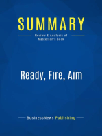 Ready, Fire, Aim (Review and Analysis of Masterson's Book)