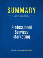 Professional Services Marketing (Review and Analysis of Schultz and Doerr's Book)