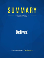 Deliver! (Review and Analysis of Champy's Book)