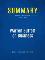 Warren Buffett on Business (Review and Analysis of Connors' Book)