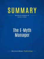 The E-Myth Manager (Review and Analysis of Gerber's Book)