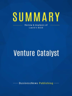 Venture Catalyst (Review and Analysis of Laurie's Book)