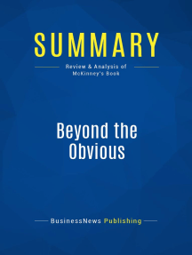 Beyond the Obvious (Review and Analysis of McKinney's Book)