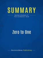 Zero to One (Review and Analysis of Thiel and Masters' Book)