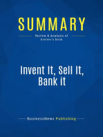 Invent It, Sell It, Bank it (Review and Analysis of Greiner's Book