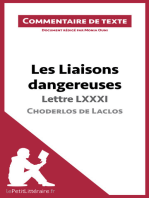 Les Liaisons dangereuses de Choderlos de Laclos - Lettre LXXXI: Commentaire de texte