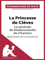 La Princesse de Clèves - Le portrait de Mademoiselle de Chartres - Madame de La Fayette (Commentaire de texte): Document rédigé par Julie Mestrot