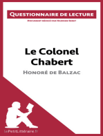 Le Colonel Chabert de Balzac: Questionnaire de lecture