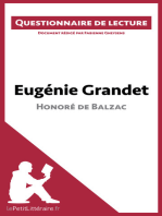 Eugénie Grandet d'Honoré de Balzac (Questionnaire de lecture): Document rédigé par Fabienne Gheysens