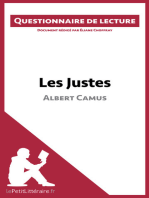 Les Justes d'Albert Camus: Questionnaire de lecture