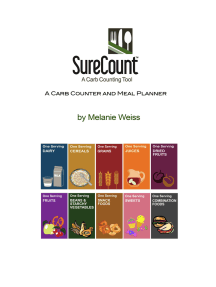 SureCount, Diabetes Management In Your Hands, A Carb Counter and Meal ...