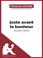 Juste avant le bonheur d'Agnès Ledig (Fiche de lecture): Analyse complète et résumé détaillé de l'oeuvre