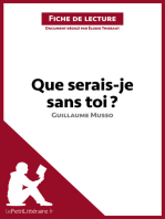 Que serais-je sans toi ? de Guillaume Musso (Fiche de lecture): Analyse complète et résumé détaillé de l'oeuvre