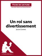 Un roi sans divertissement de Jean Giono (Fiche de lecture): Analyse complète et résumé détaillé de l'oeuvre