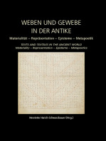 Weaving and Fabric in Antiquity / Weben und Gewebe in der Antike: Materiality – Representation – Epistemology – Metapoetics / Materialität – Repräsentation – Episteme – Metapoetik