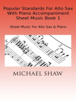 Popular Standards For Alto Sax With Piano Accompaniment Sheet Music Book 1