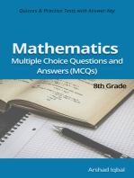 8th Grade Math Multiple Choice Questions and Answers (MCQs): Quizzes & Practice Tests with Answer Key (Math Quick Study Guides & Terminology Notes about Everything)