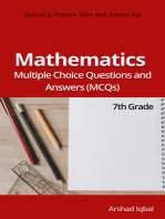 7th Grade Math Multiple Choice Questions and Answers (MCQs): Quizzes & Practice Tests with Answer Key (Math Quick Study Guides & Terminology Notes about Everything)